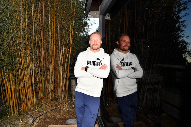 F1 Driver Valtteri Bottas enjoys his new sauna