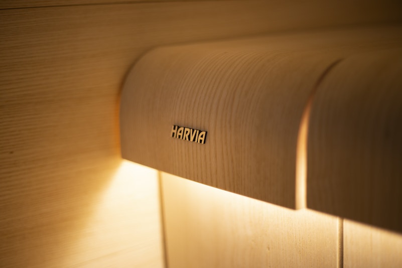 Harvia Ventura benches close up picture