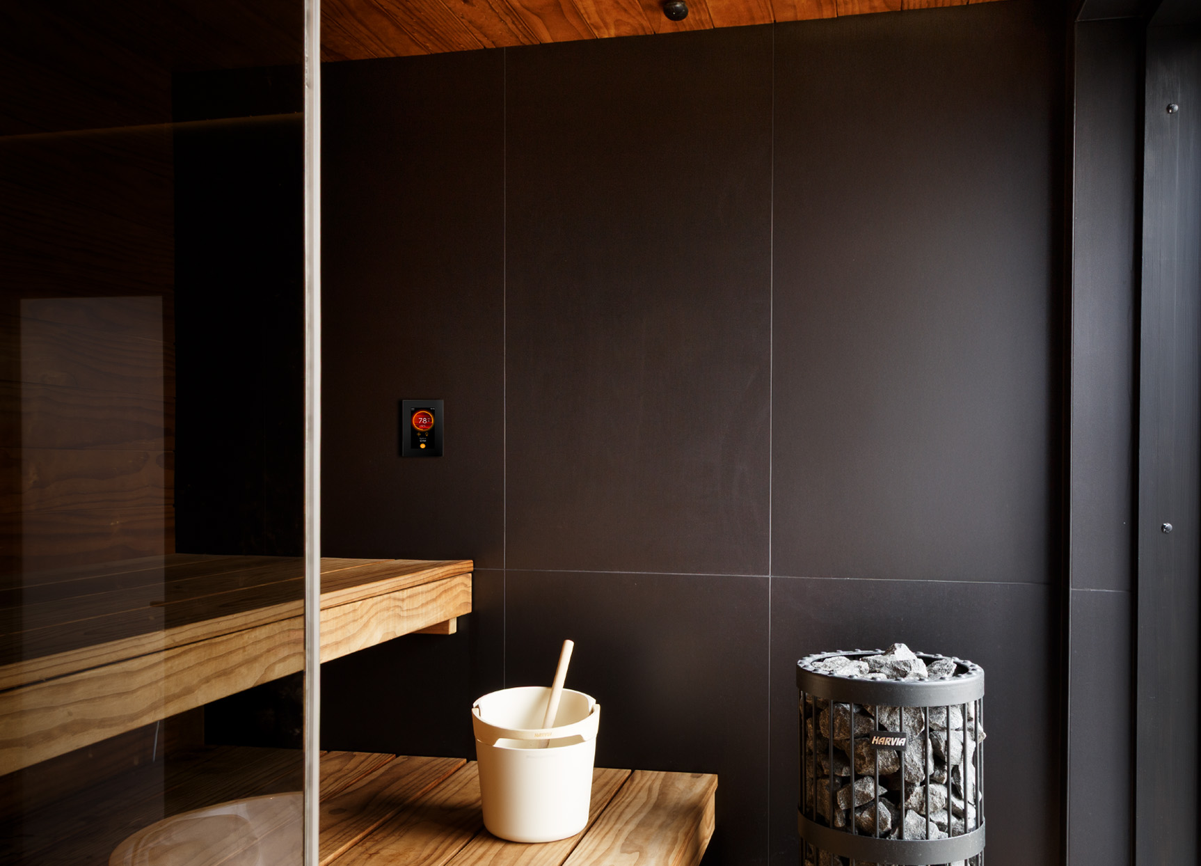 Harvia Fenix power unit and WiFi control unit for electric sauna heaters