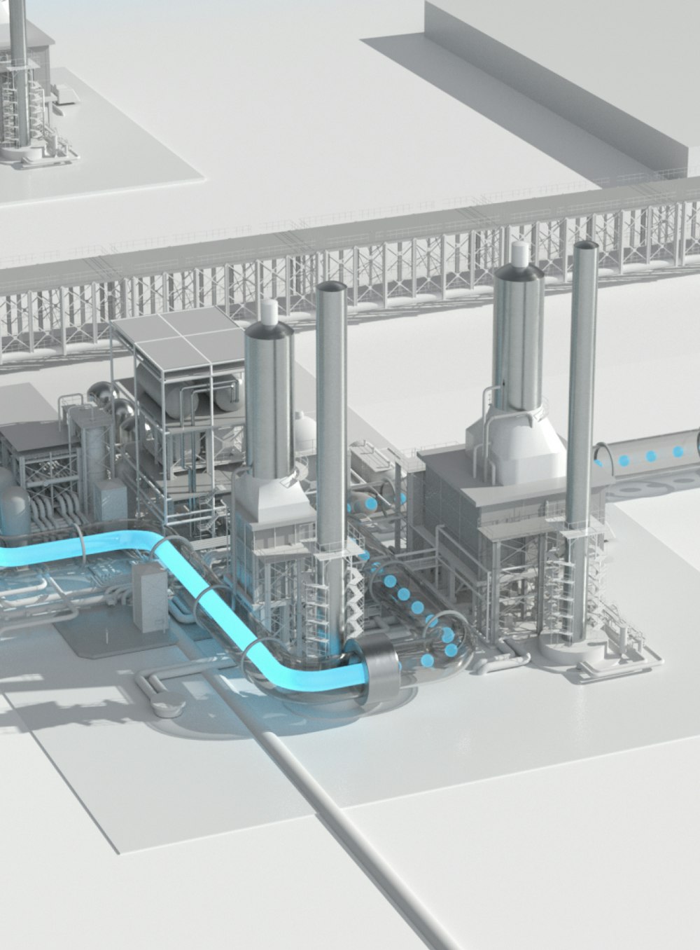 A crop of a rendering of the Nacero gasoline manufacturing process