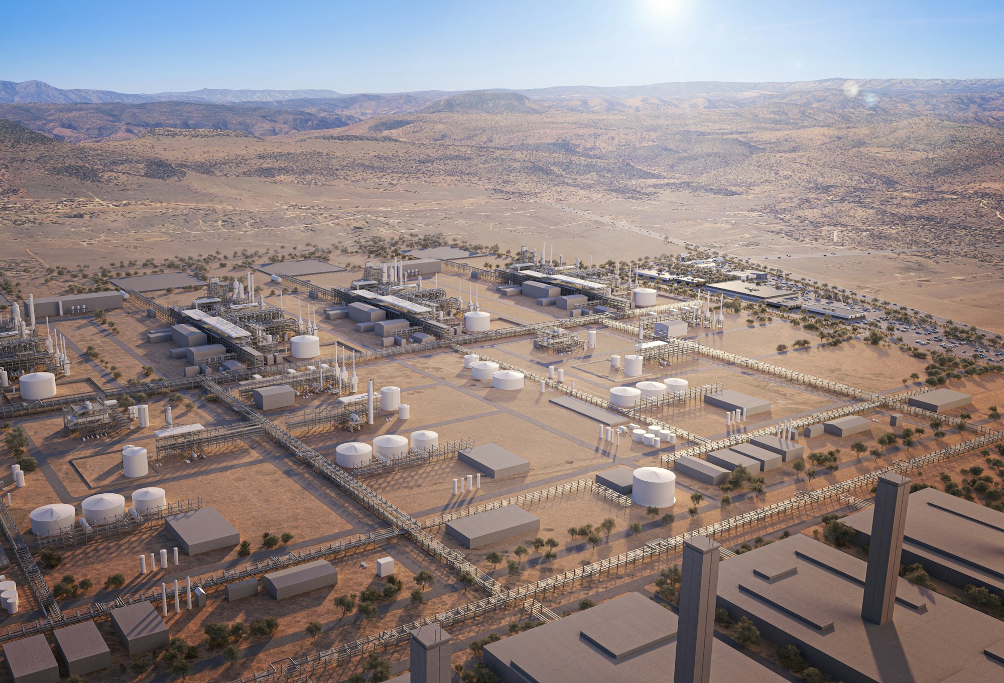A photo-realistic rendering of the future Nacero facility in Kingman, AZ