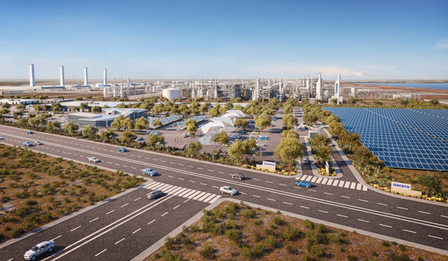 This is a render of Nacero's facility at Penwell.