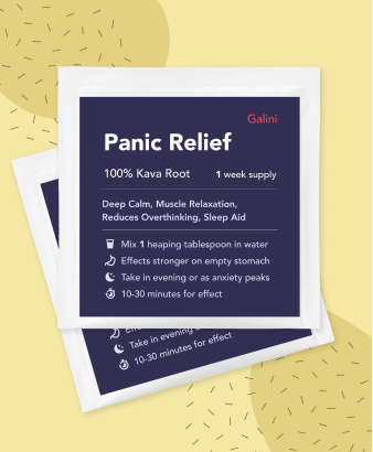 Panic Relief supplement containing Kava Kava root