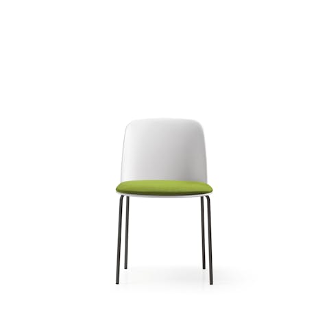 Deep Cushion struttura 4 gambe pad verde scocca bianca Deep Cushion struttura 4 gambe pad verde scocca bianca