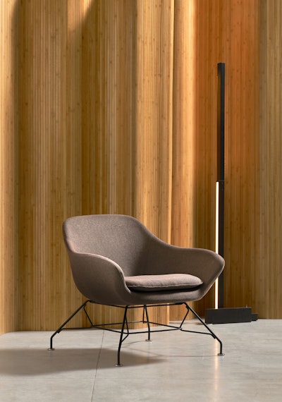 versatile Longue armchair Manta Manta armchair positioned near a curtain in a hall