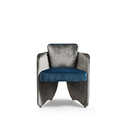 Anna Armchair with rounded corners Anna armchair front on white background
