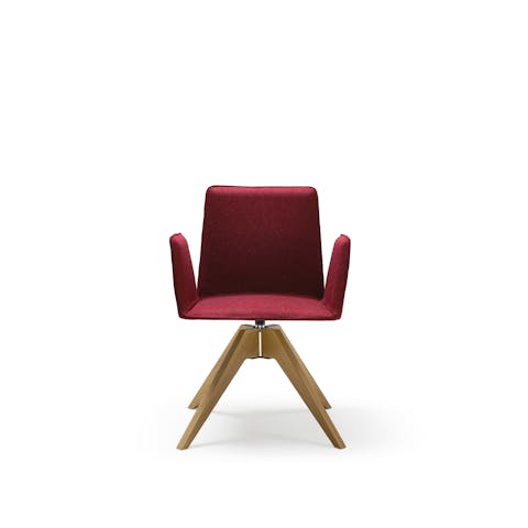 Minimax seat with armrests and compact body Minimax bordeau seat on white background