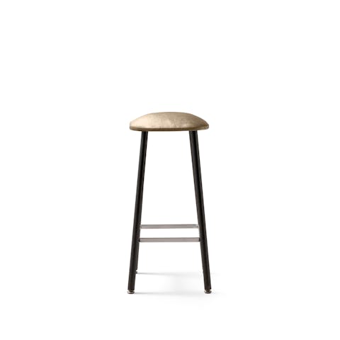 The Bista stool has a comfortable padded seat Bista front stool on white background