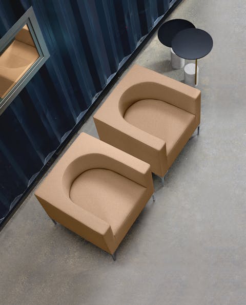 Modular system of upholstered and upholstered Hub sofas Example of a Hub sofa system in a room