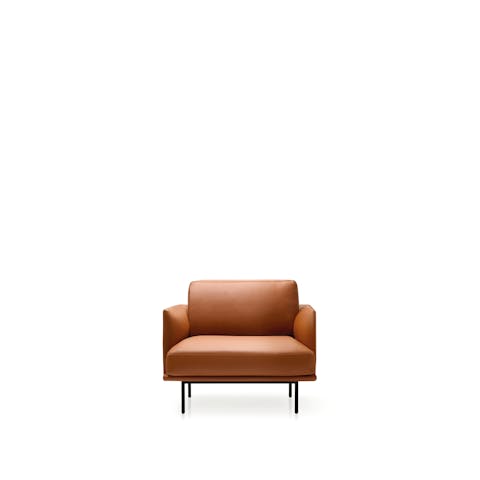 Front view of a modular armchair New York
