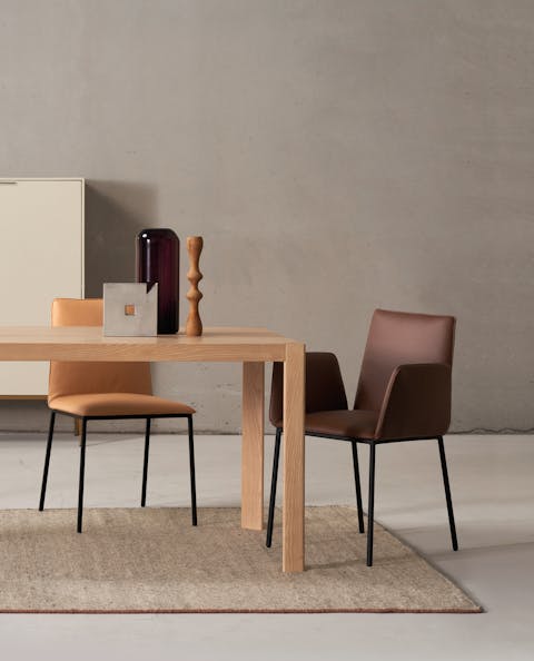 Minimax chair is universal and casual for every environment The scene shows Minimax chairs around a table