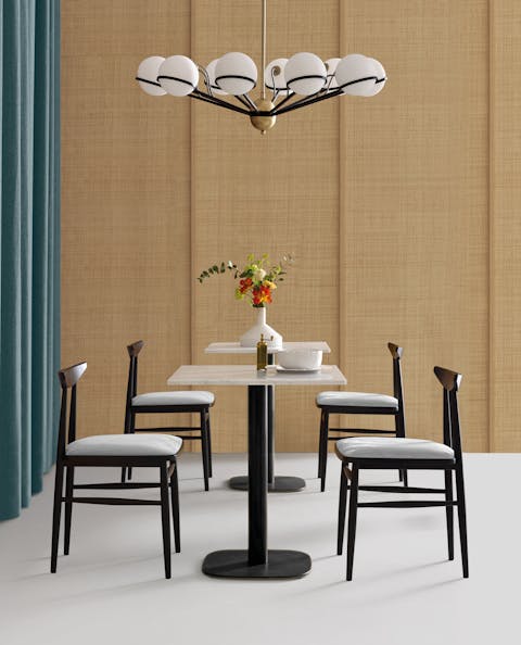 Timeless armchair is elegant and essential Timeless armchairs placed in front with coffee tables
