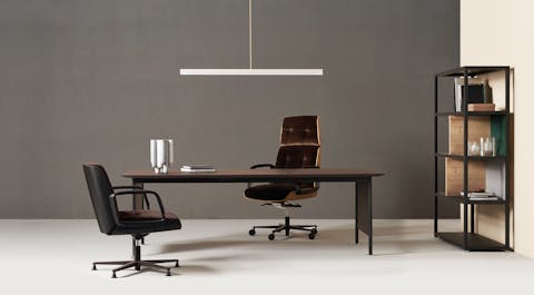 Charles Wood executive armchair and 1IM certified meeting room chair An example of an office with a Charles Wood certified task chair