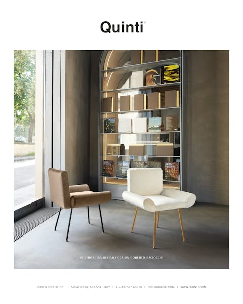 Le poltrone Ginevra esposte per le riviste