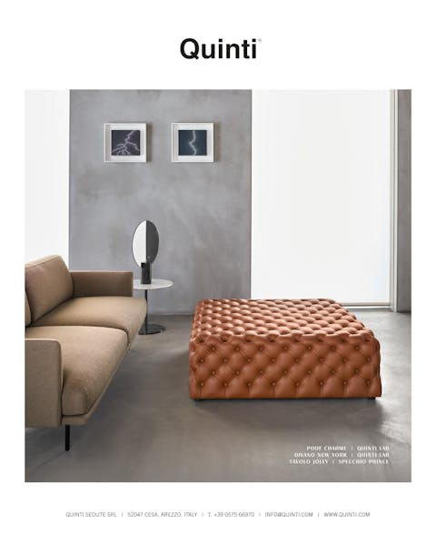 Quinti sceglie i suoi divani più eleganti da esporre nelle copertine Quinti sceglie i suoi divani più eleganti da esporre nelle copertine