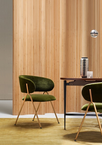 Seduta Keira essenziale ma sofisticata  Scena che rappresenta una possibile collocazione della poltrona Keira