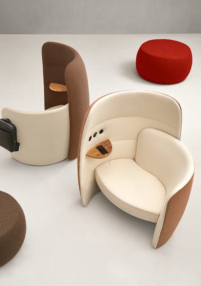 Different positions of Ju armchairs to see details