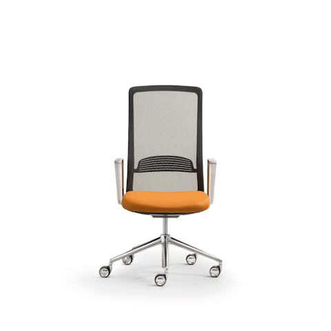 Sedia con schienale in rete