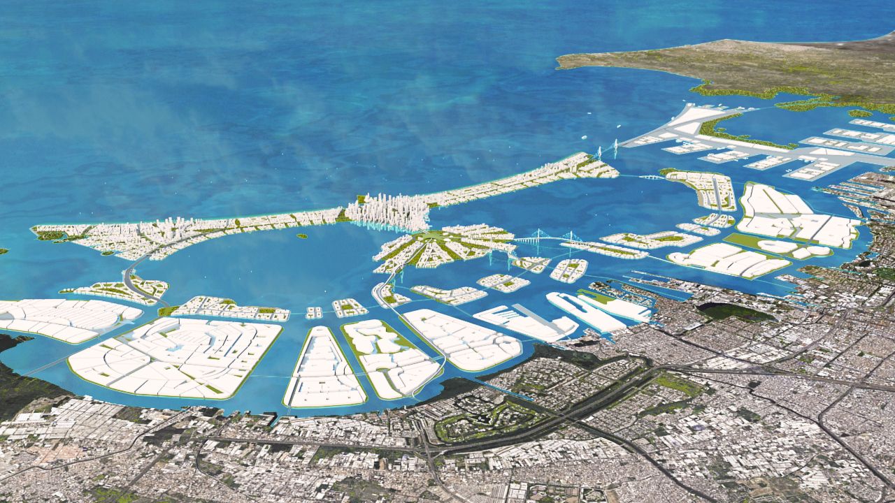 The "Great Garuda" seawall will be shaped like Indonesia's national symbol—a mythical, birdlike creature.