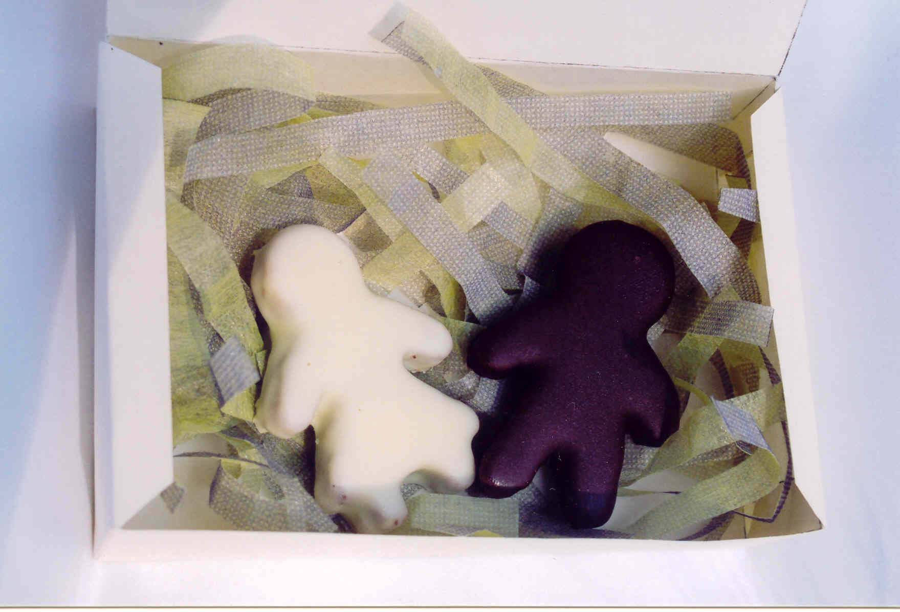 Margaret Tan in collaboration with Stephan Dabazach, Eat Away, 2002, Performance with chocolate. Image courtesy of Margaret Tan.