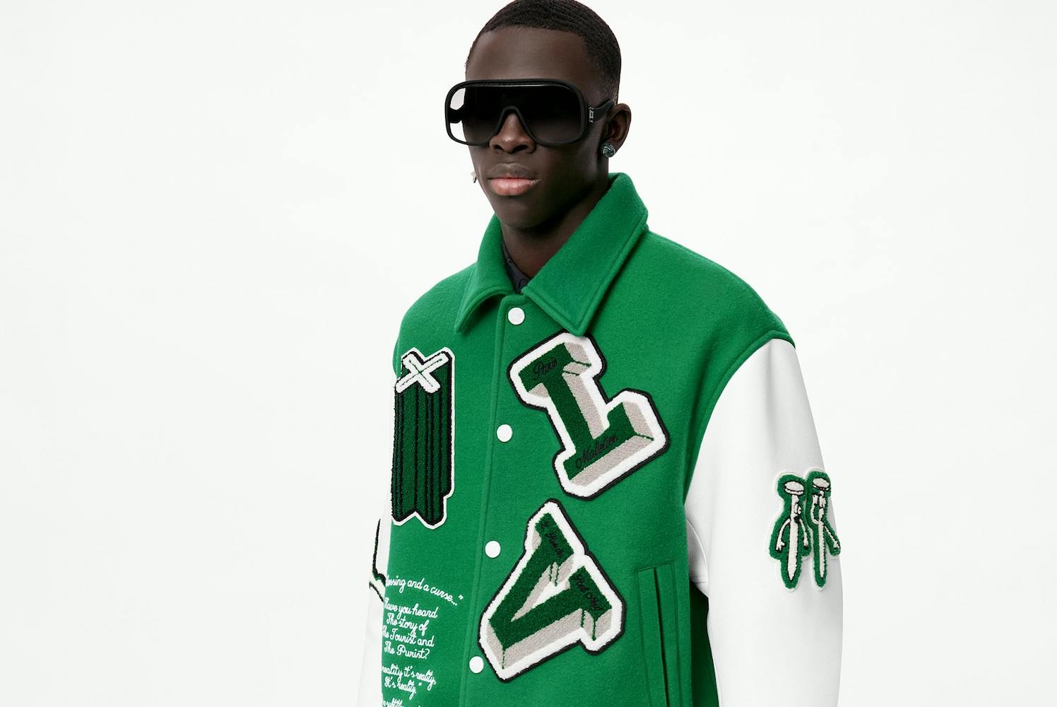 Green Louis Vuitton Letterman Jacket - Jackets Creator