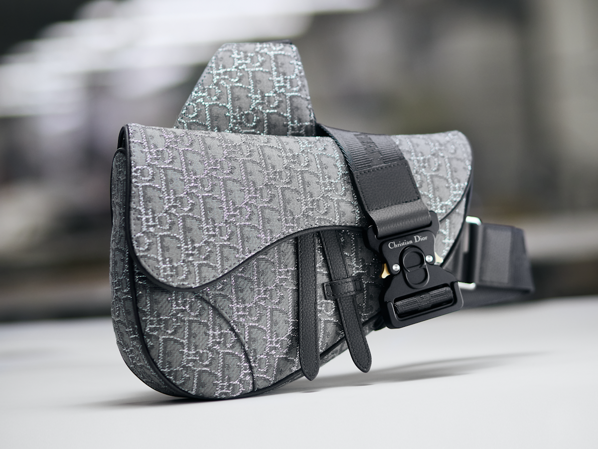 Dior Men s Oblique Saddle Bags Get A Ruthenium Upgrade This Spring
