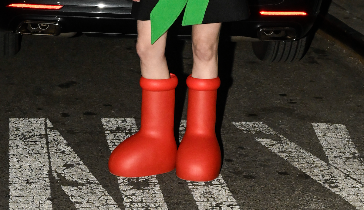 Celebrities Spotted Wearing Mschf's Big Red Boots