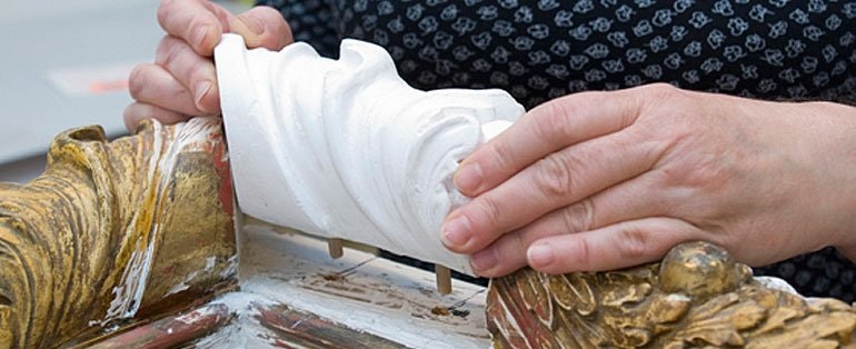 Repairing the frame for 'The defence of Rorke’s Drift'