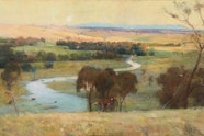 Arthur Streeton, ‘Still glides the stream, and shall for ever glide’ 1890 (detail)