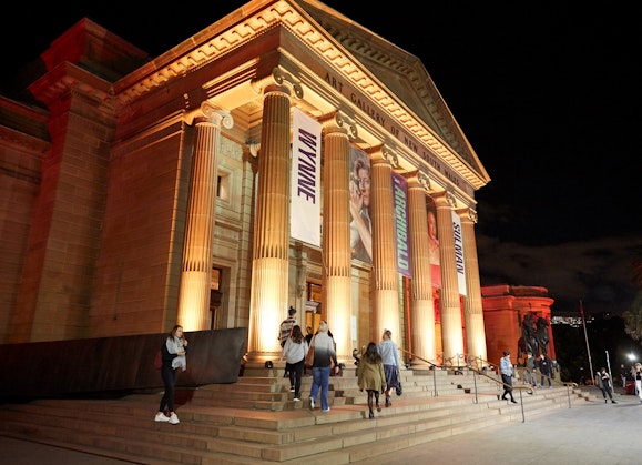 The Art Gallery of NSW at night