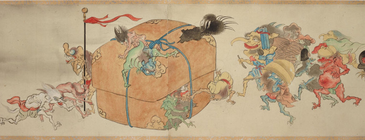 Hiroharu Itaya Night procession of one hundred goblins c1820 (detail)