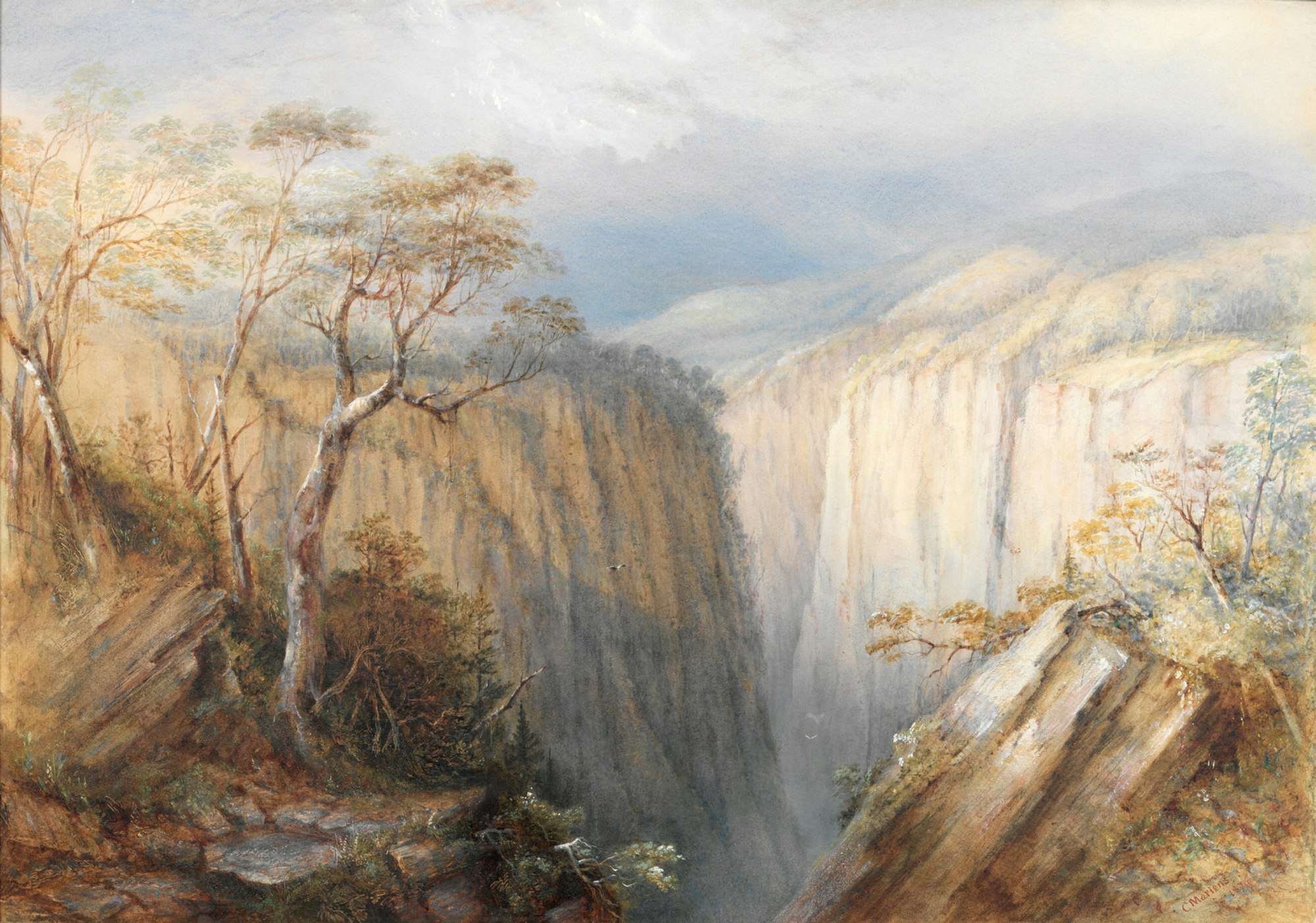 Conrad Martens, Apsley Falls 1874  