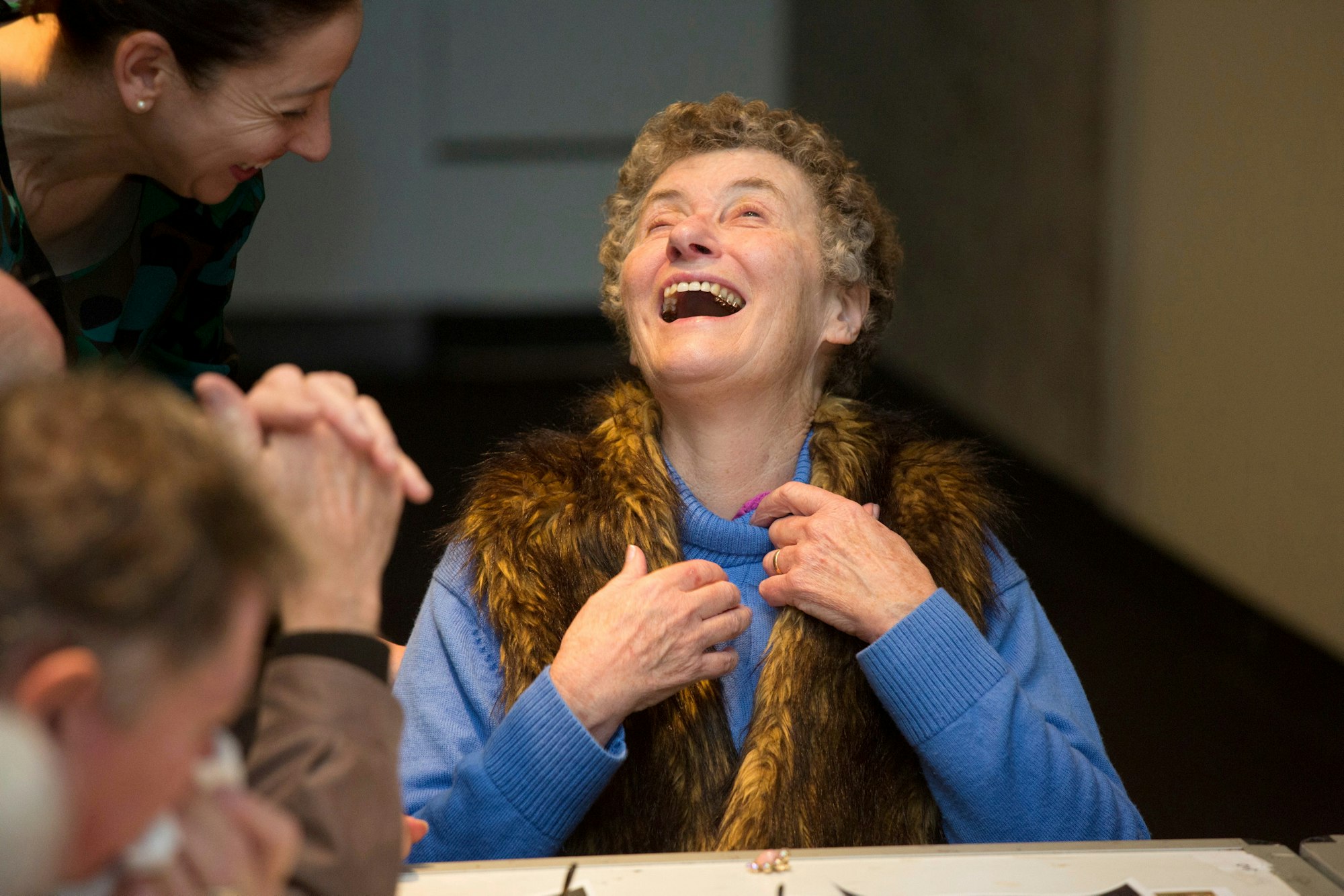 A vision impaired visitor enjoying an access program