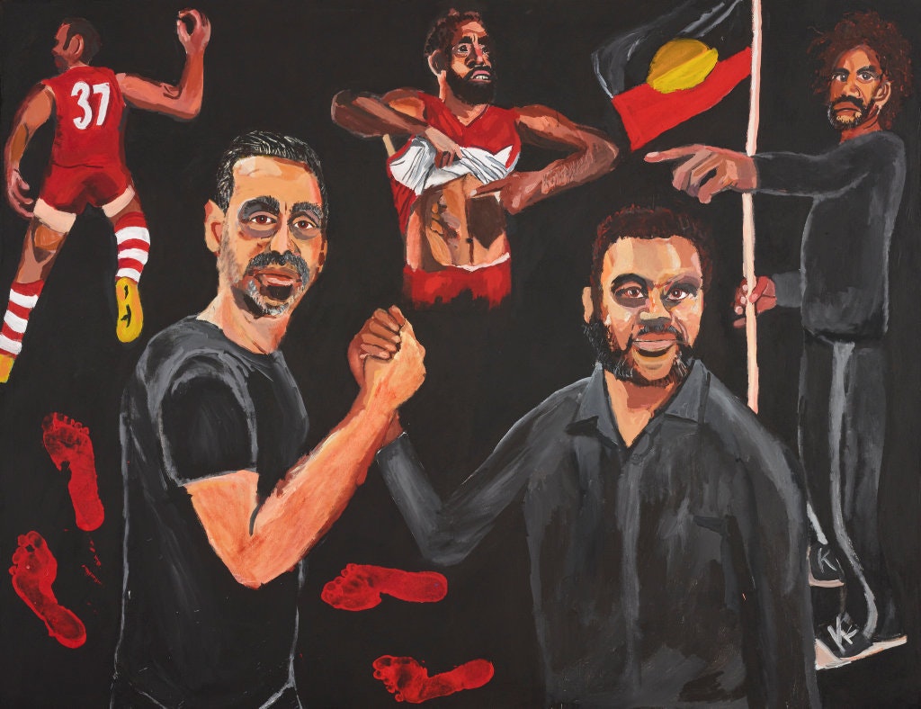 Vincent Namatjira Stand strong for who you are (detail), Archibald Prize 2020 winner