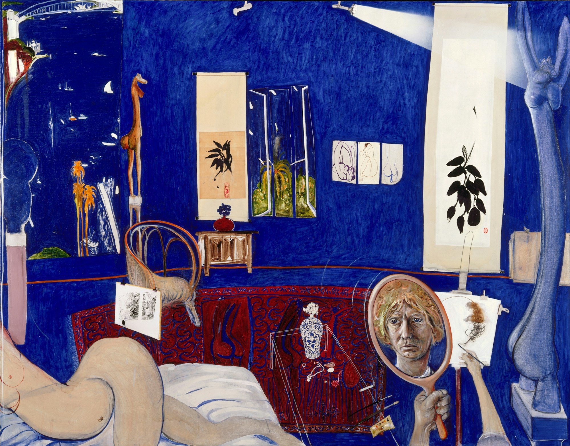 Brett Whiteley Self portrait in the studio 1976. Art Gallery of New South Wales © Wendy Whiteley