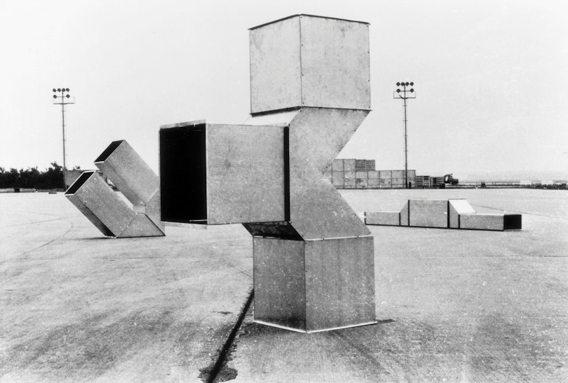 Charlotte Posenenske Square tube series D (sheet steel) 1967, reconstructed 2019. Art Gallery of New South Wales. Purchased with funds provided by the Mollie and Jim Gowing Bequest Fund and Atelier 2019 © Estate of Charlotte Posenenske. Courtesy Mehdi Chouakri, Berlin.