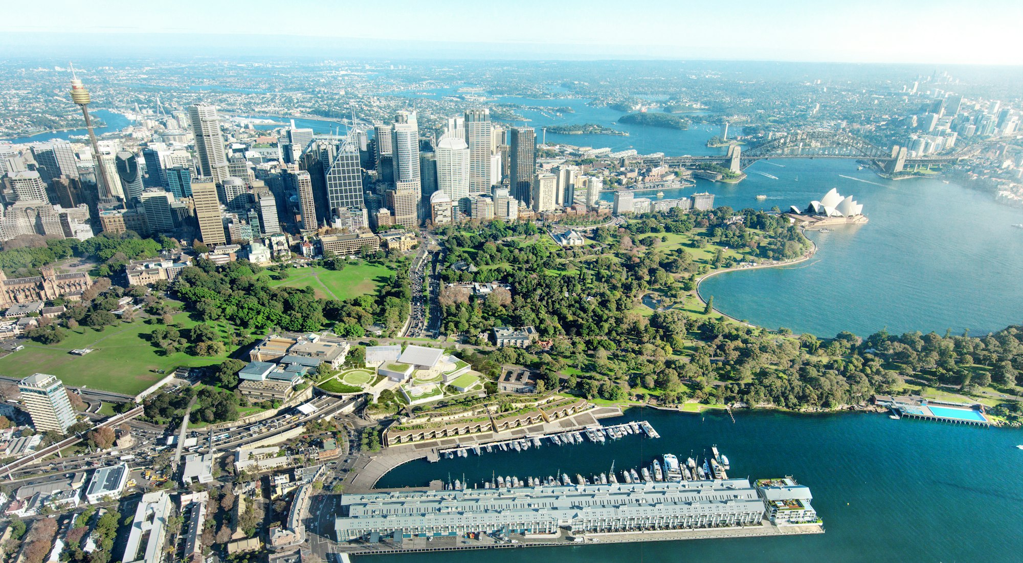 Aerial shot of Sydney Modern site