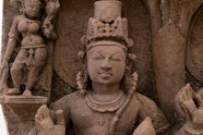 Stele with 'yaksha-yakshini' couple and Jinas 10th century    