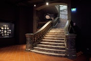The marble staircase at the Art Gallery of NSW