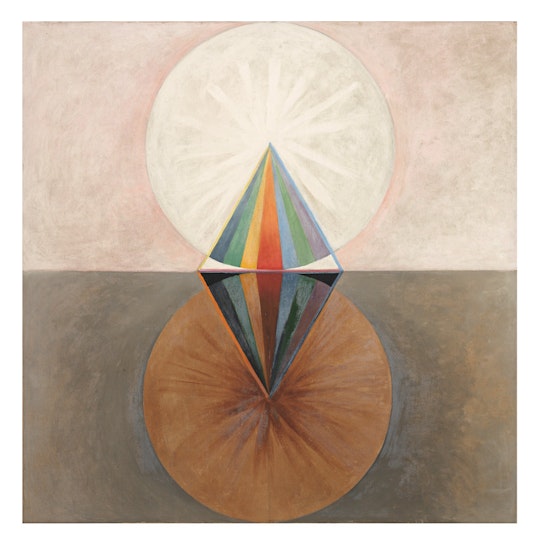 Hilma af Klint (Sweden 1862–1944) Group IX/SUW, The swan, no 12 1915. oil on canvas, 151.5 x 151 cm. Courtesy of the Hilma af Klint Foundation HaK160. Photo: The Moderna Museet, Stockholm, Sweden 79120