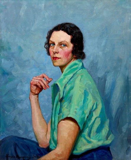 Tempe Manning Self portrait 1939 (detail). Private collection. © Estate of Tempe Manning