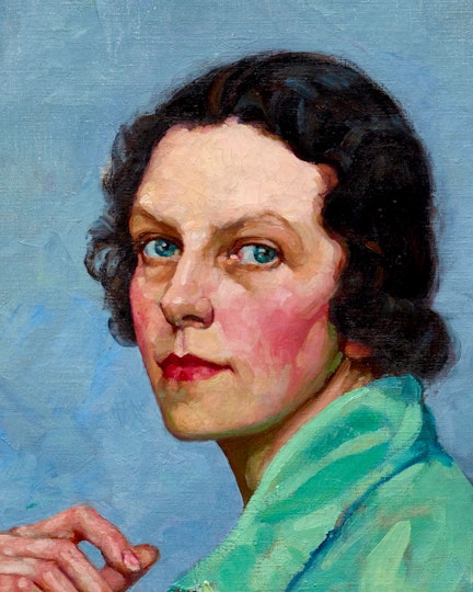 Tempe Manning Self portrait 1939 (detail). Private collection. © Estate of Tempe Manning