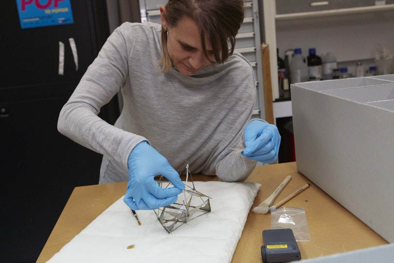 Objects Conservator Melanie Barrett has begun the treatment of an important and diverse group of 45 maquettes by significant Australian sculptor Margel Hinder. Project supported by the Conservation Benefactors. 