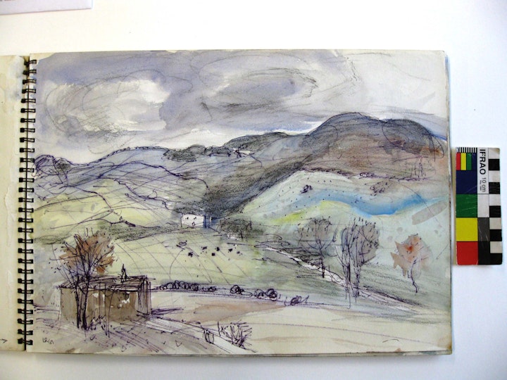 Lloyd Rees’ sketchbooks were conserved and rehoused. Project supported by Patricia James.