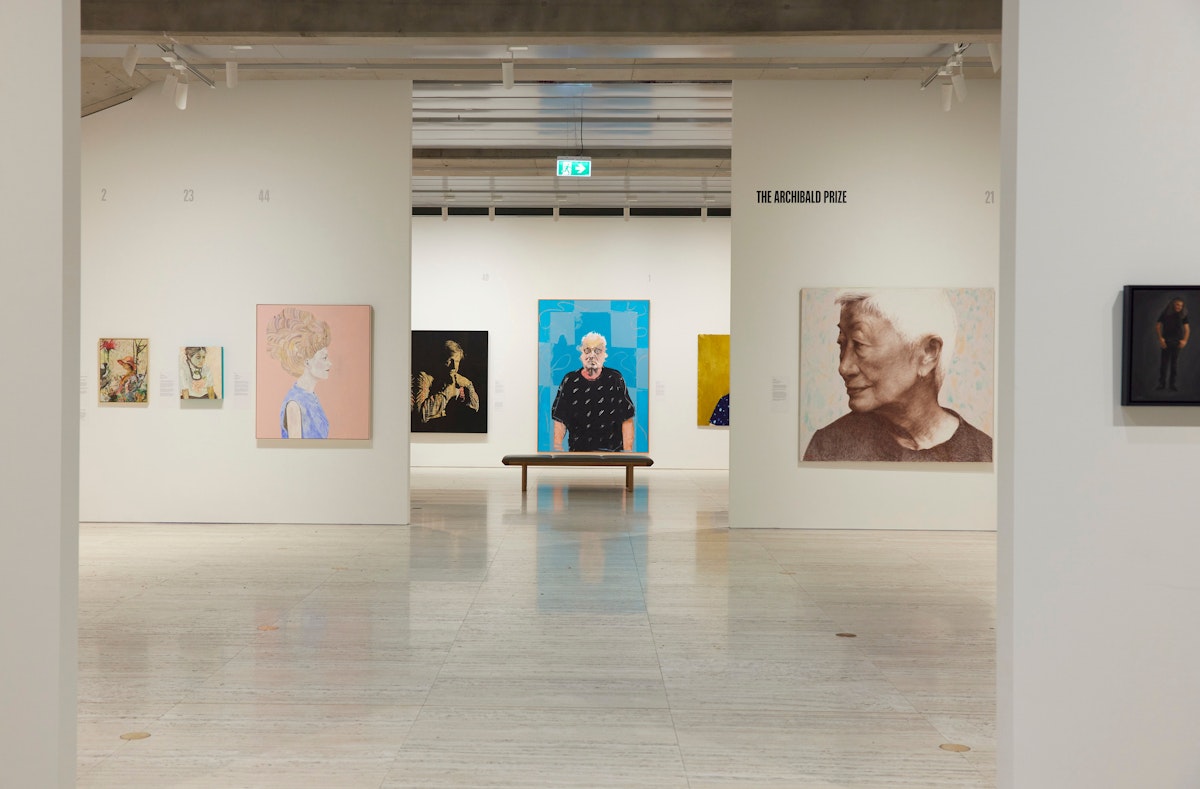 Exhibition view of the 2021 Archibald Prize