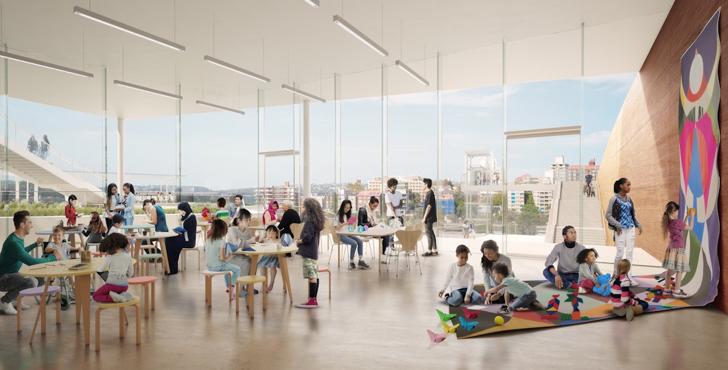 Learning Studio (View of Learning Studio, image of the Sydney Modern Project as produced by Kazuyo Sejima + Ryue Nishizawa / SANAA (c) Art Gallery of New South Wales, 2021)