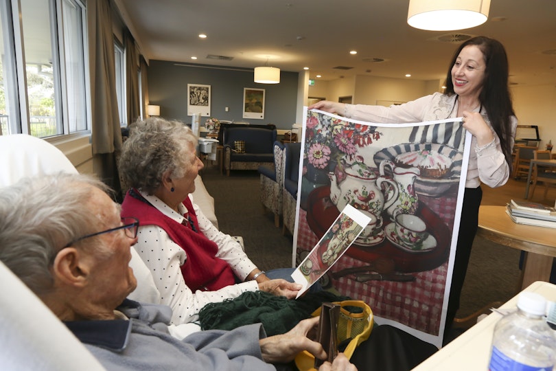 A resident and his wife engaged in the program, Murrumburrah-Harden Health Service 2021