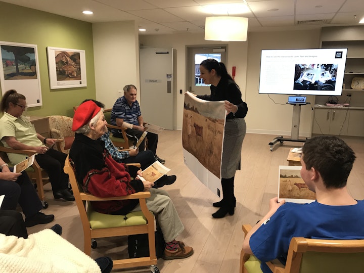 Healthcare staff and community members at a training session with Art Gallery of NSW and Health Infrastructure, Tumbarumba MPS 2021