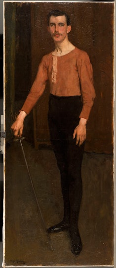 *The painting after retouching*
After the retouching was completed, the last step was to apply a final coat of varnish.