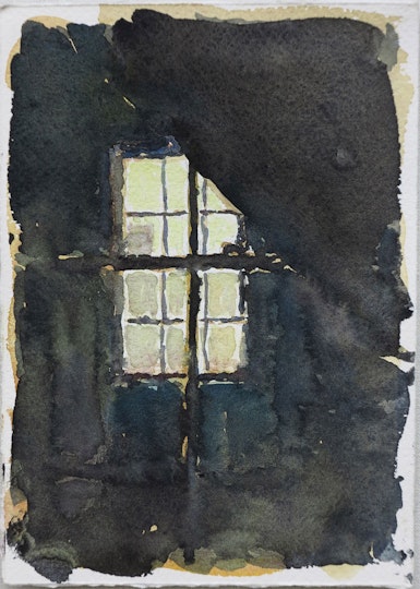 Tom Carment
                                                ??Nocturne, through bedroom window?? 2020
                                                pencil and watercolour